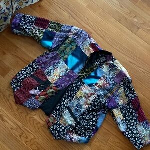 Vintage reversible patchwork blazer, no size